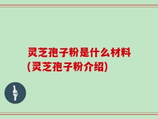灵芝孢子粉是什么材料(灵芝孢子粉介绍)