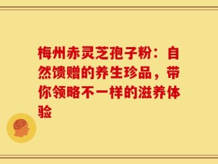 梅州赤灵芝孢子粉：自然馈赠的养生珍品，带你领略不一样的滋养体验