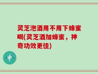 灵芝泡酒用不用下蜂蜜喝(灵芝酒加蜂蜜，神奇功效更佳)