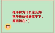 孢子粉为什么这么贵(孢子粉价格居高不下，原因何在？)