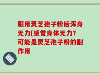 服用灵芝孢子粉后浑身无力(感觉身体无力？可能是灵芝孢子粉的副作用