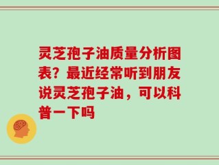 灵芝孢子油质量分析图表？最近经常听到朋友说灵芝孢子油，可以科普一下吗