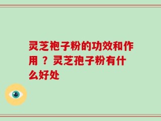 灵芝袍子粉的功效和作用 ？灵芝孢子粉有什么好处