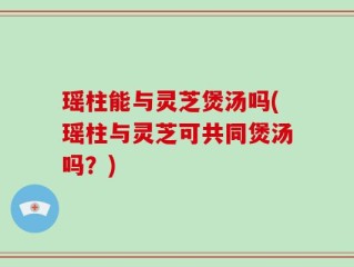 瑶柱能与灵芝煲汤吗(瑶柱与灵芝可共同煲汤吗？)