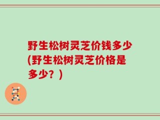 野生松树灵芝价钱多少(野生松树灵芝价格是多少？)