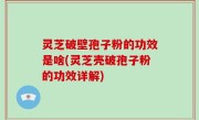 灵芝破壁孢子粉的功效是啥(灵芝壳破孢子粉的功效详解)