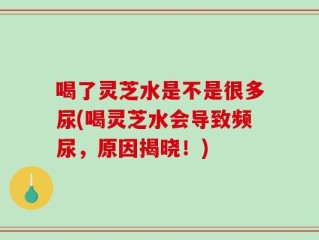 喝了灵芝水是不是很多尿(喝灵芝水会导致频尿，原因揭晓！)