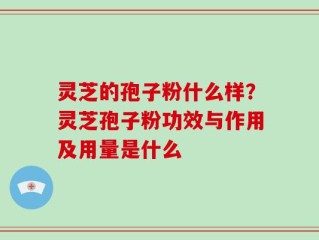灵芝的孢子粉什么样？灵芝孢子粉功效与作用及用量是什么