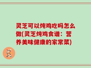 灵芝可以炖鸡吃吗怎么做(灵芝炖鸡食谱：营养美味健康的家常菜)