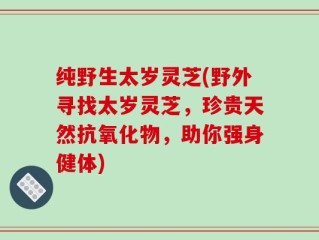 纯野生太岁灵芝(野外寻找太岁灵芝，珍贵天然抗氧化物，助你强身健体)