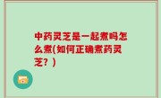 中药灵芝是一起煮吗怎么煮(如何正确煮药灵芝？)