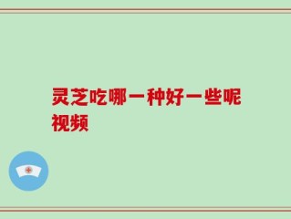 灵芝吃哪一种好一些呢视频