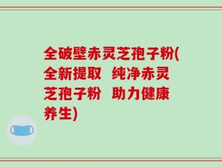 全破壁赤灵芝孢子粉(全新提取  纯净赤灵芝孢子粉  助力健康养生)