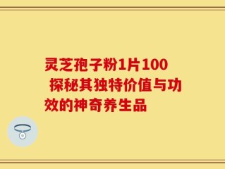 灵芝孢子粉1片100 探秘其独特价值与功效的神奇养生品