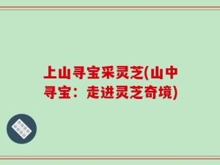 上山寻宝采灵芝(山中寻宝：走进灵芝奇境)