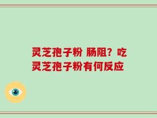 灵芝孢子粉 肠阻？吃灵芝孢子粉有何反应