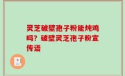 灵芝破壁孢子粉能炖鸡吗？破壁灵芝孢子粉宣传语