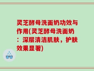 灵芝酵母洗面奶功效与作用(灵芝酵母洗面奶：深层清洁肌肤，护肤效果显著)