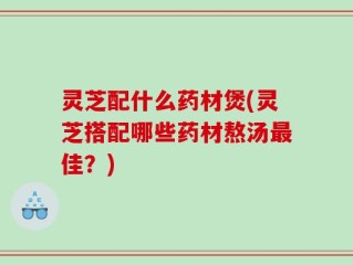 灵芝配什么药材煲(灵芝搭配哪些药材熬汤最佳？)