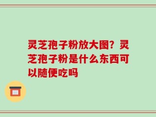 灵芝孢子粉放大图？灵芝孢子粉是什么东西可以随便吃吗