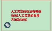 人工灵芝的吃法有哪些功效(人工灵芝的食用方法及功效)