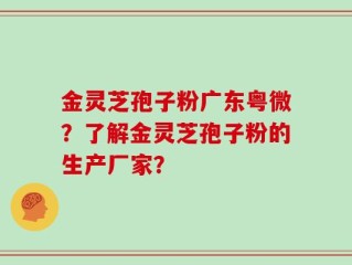 金灵芝孢子粉广东粤微？了解金灵芝孢子粉的生产厂家？