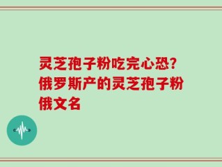 灵芝孢子粉吃完心恐？俄罗斯产的灵芝孢子粉俄文名