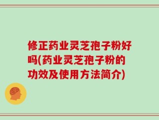 修正药业灵芝孢子粉好吗(药业灵芝孢子粉的功效及使用方法简介)