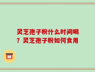 灵芝孢子粉什么时间喝？灵芝孢子粉如何食用