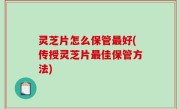 灵芝片怎么保管最好(传授灵芝片最佳保管方法)