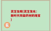 灵芝生辉(灵芝发光：新时代效益药材的瑰宝)