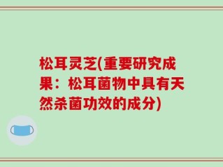 松耳灵芝(重要研究成果：松耳菌物中具有天然杀菌功效的成分)