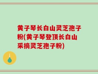 黄子琴长白山灵芝孢子粉(黄子琴登顶长白山采摘灵芝孢子粉)