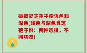 破壁灵芝孢子粉浅色和深色(浅色与深色灵芝孢子粉：两种选择，不同功效)