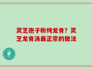 灵芝孢子粉炖龙骨？灵芝龙骨汤最正宗的做法