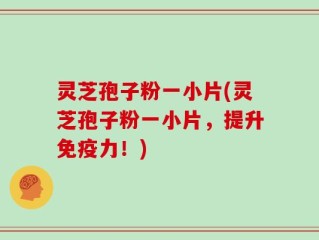 灵芝孢子粉一小片(灵芝孢子粉一小片，提升免疫力！)