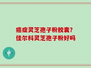 癌症灵芝孢子粉胶囊？佳尔科灵芝孢子粉好吗