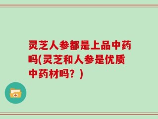 灵芝人参都是上品中药吗(灵芝和人参是优质中药材吗？)