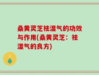 桑黄灵芝祛湿气的功效与作用(桑黄灵芝：祛湿气的良方)