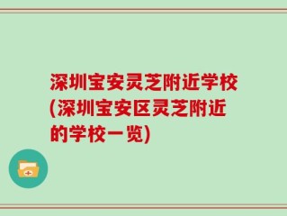 深圳宝安灵芝附近学校(深圳宝安区灵芝附近的学校一览)