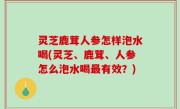 灵芝鹿茸人参怎样泡水喝(灵芝、鹿茸、人参怎么泡水喝最有效？)
