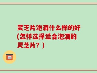 灵芝片泡酒什么样的好(怎样选择适合泡酒的灵芝片？)