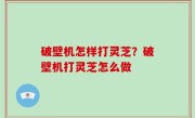 破壁机怎样打灵芝？破壁机打灵芝怎么做