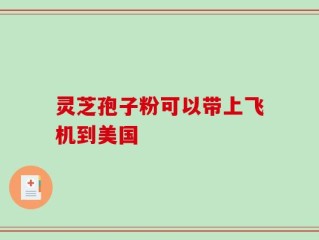 灵芝孢子粉可以带上飞机到美国