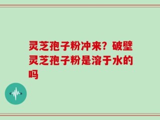 灵芝孢子粉冲来？破壁灵芝孢子粉是溶于水的吗