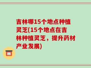 吉林哪15个地点种植灵芝(15个地点在吉林种植灵芝，提升药材产业发展)
