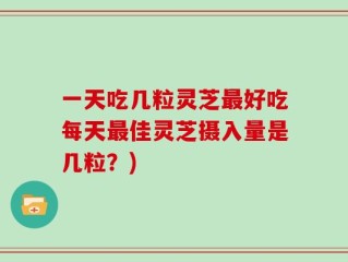 一天吃几粒灵芝最好吃每天最佳灵芝摄入量是几粒？)
