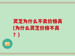 灵芝为什么不卖价格高(为什么灵芝价格不高？)