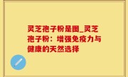 灵芝孢子粉是图_灵芝孢子粉：增强免疫力与健康的天然选择