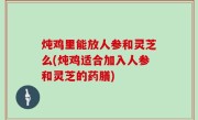 炖鸡里能放人参和灵芝么(炖鸡适合加入人参和灵芝的药膳)